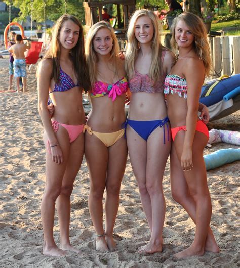 Four Bikini Beach Girls by Snow-Shark on DeviantArt