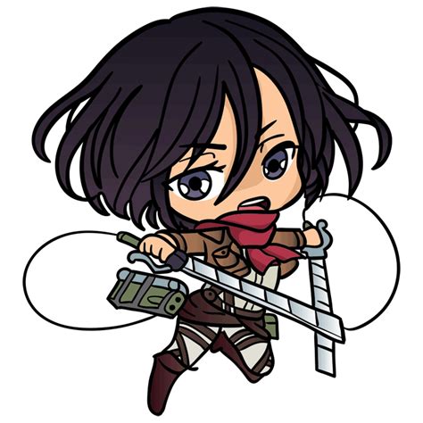 Learn how to draw Mikasa Chibi - EASY TO DRAW EVERYTHING