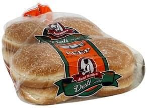 Aunt Millies Beef, Enriched Deli Style Buns - 8 ea, Nutrition ...