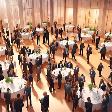 premium photo business professionals networking   corporate event