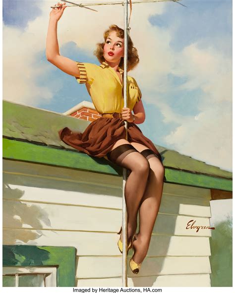 GIL ELVGREN (American, 1914-1980). On the House, Brown & Bigelow | Lot