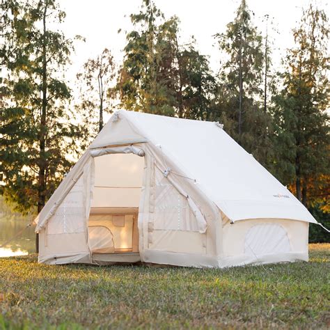 Inflatable Camping Tent with Pump, Glamping Tents, Easy Setup 4 Season
