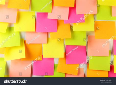 colorful stickers  white background stock photo