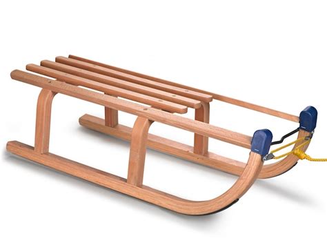 premium photo wooden sledge  white