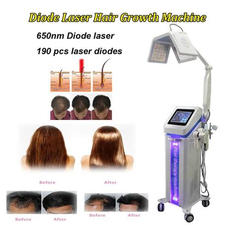 Diode Laser Hair Loss Therapy Device Laser Hair Growth Machine Low Level Laser Hair DHL Led ...