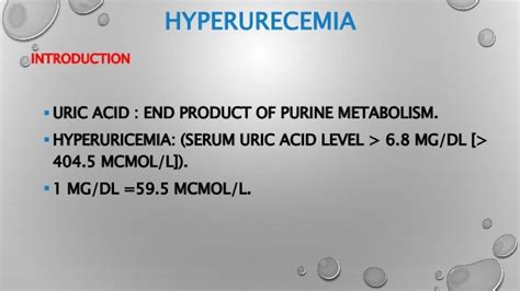 Hyperuricemia