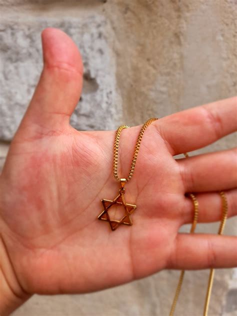 Jewish Star Necklace-gold Jewish Star Necklace-gold Star of | Etsy