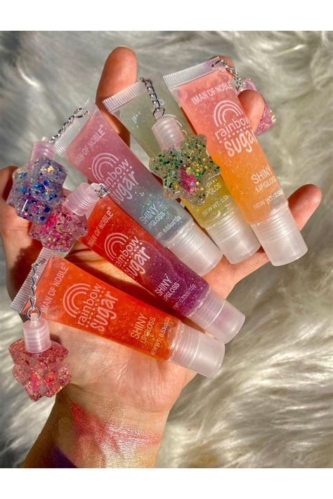 IMAN OF NOBLE Gökkuşağı Dudak Parlatıcısı Yıldızlı Rainbow Shiny 5 Adet ...