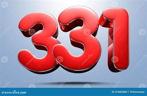 Number 331 red 3D. stock illustration. Illustration of progressive ...