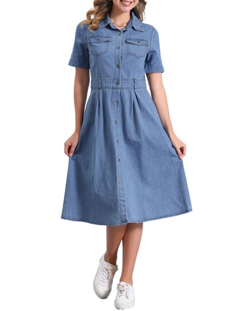 women blue jean dresses 1