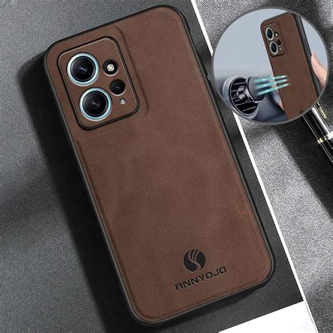 Redmi12 Luxury Sheepskin Leather Case For Xiaomi Redmi Note 12 Pro Plus ...