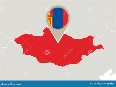 Монголия на карте мира иллюстрация вектора. иллюстрации насчитывающей ...