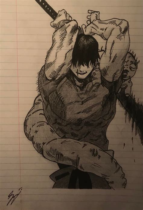 toji fushiguro latest sketch joined yesterday    trouble