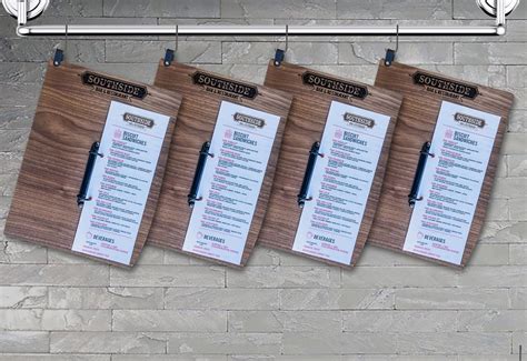 Custom Menu Holder with Genuine Leather Menu Corner Tabs FREE | Etsy ...