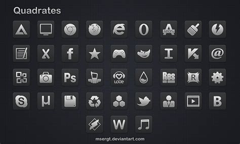 Quadrates - иконки для windows