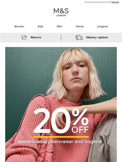 Marks and Spencer: Just landed: 20% off your fashion favourites | Milled