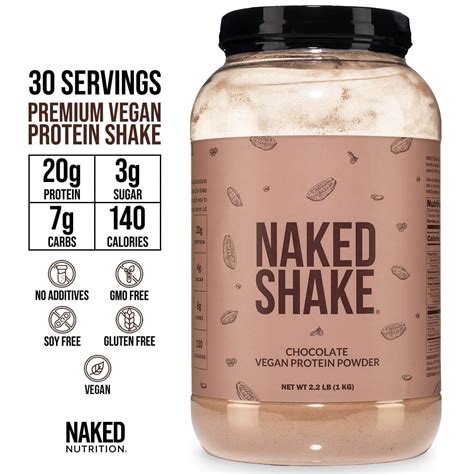 Chocolate Vegan Protein Powder - Plant Based 20g Protein | Naked Shake