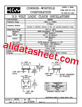 A63AA Datasheet(PDF) - Connor-Winfield Corporation