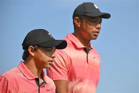 Tiger Woods, Son Charlie Photos Together at 2022 Golf Tournament