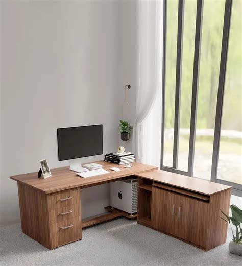 small office  shape office table design  skye clarey blog