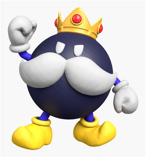 king bob omb render super mario king bob omb hd png  kindpng
