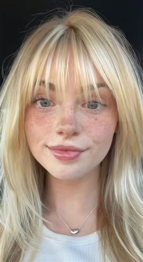 pin  carolina sweets  fashion blonde hair  bangs blonde