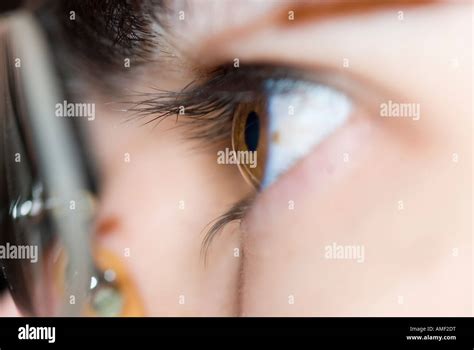 side view close up of a human eye Stock Photo - Alamy