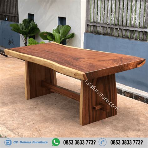 meja kayu besar panjang  cm solid furniture jati jepara