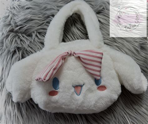 Kawaii Hello Kitty Cinnamoroll Plush White Stuffie Bag - Etsy