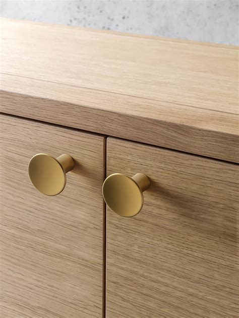 Brushed Brass Copper Cabinet Handles Kitchen Drawer Knob | Etsy