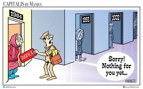 Cartoon by Manjul - Justice delayed : r/india