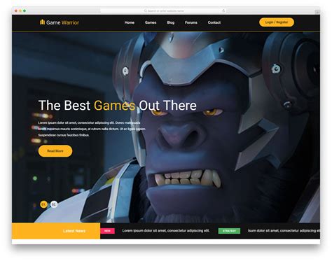 Game Warrior - Best Gaming Website Template 2024 - Colorlib