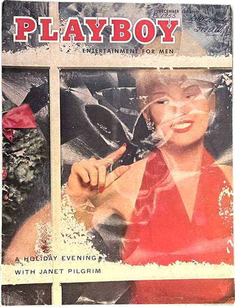 Playboy Magazine December 1955 Centerfold Playmate Janet Pilgrim; no
