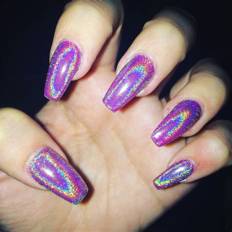 Holographic nails Halo Nails, Holographic Nails, Nails Design, Acrylics ...