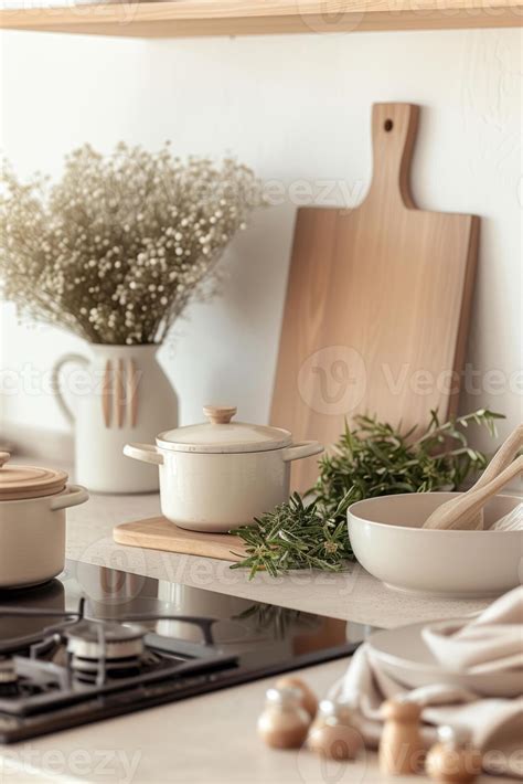 AI generated Architecture kitchen interior design Interior photography