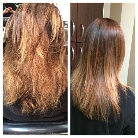 split ends    layered hair