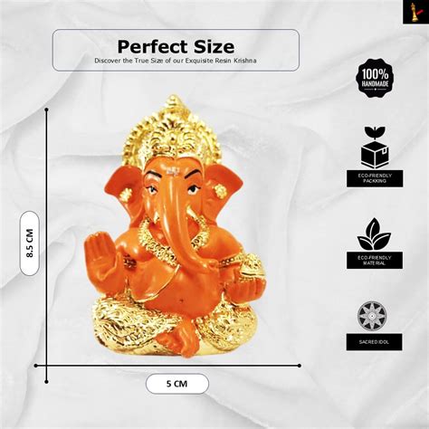 ganesha idol orange