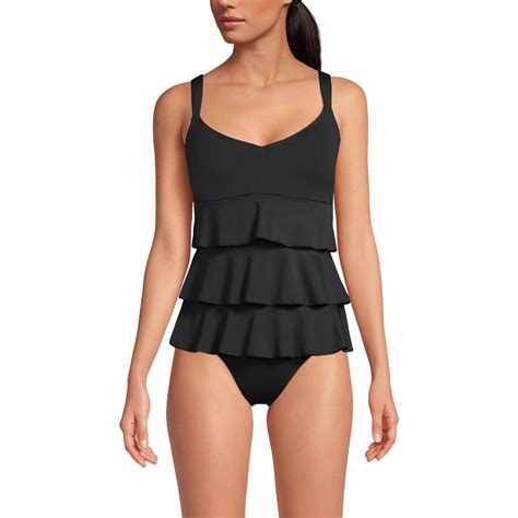Lands' End Women's Ruffle Fauxkini One Piece Swimsuit - Walmart.com