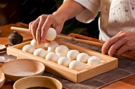 premium photo  mochi making process   traditional japanese kitchen
