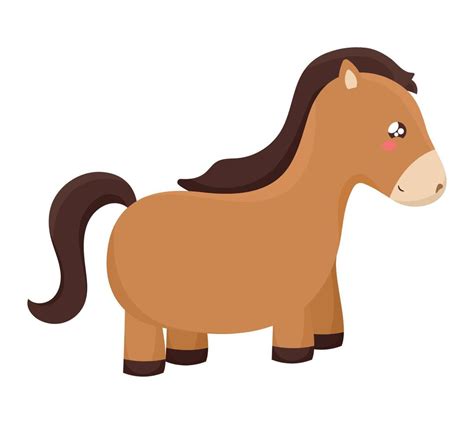 kawaii horse design 21385423 Vector Art at Vecteezy