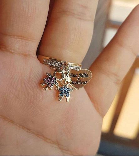 Anel Com O Nome Do Filho - Anel personalizado com o nome dos seus filhos banhado a ouro 18k ...