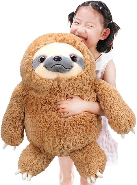 Large Sloth Stuffed Animal,Kids Fluffy Stuffed Sloth Teddy Bear ...