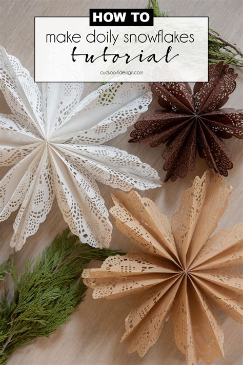 Easy, lacy DIY paper doily snowflakes - Cuckoo4Design