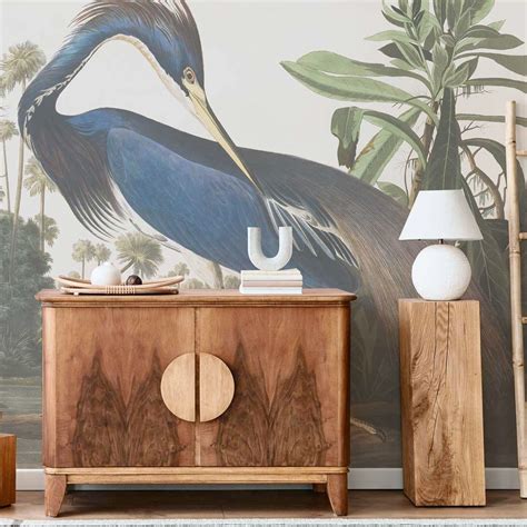 Louisiana Heron Wallpaper Mural | Linen Chest