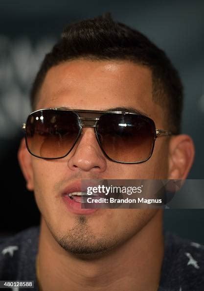 Anthony Pettis speaks to the media during the UFC International Fight ...