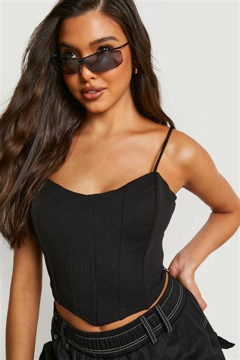 Corset Tops | Corset Style & Bustier Tops | boohoo UK
