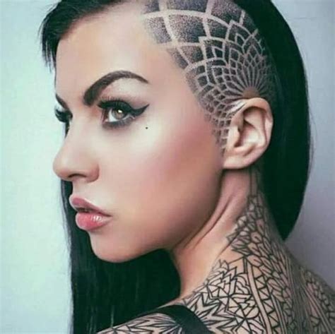 Women Head Tattoos