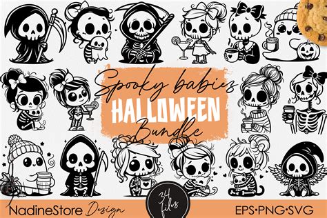Halloween Spooky Babies BUNDLE Svg Files Graphic by NadineStore
