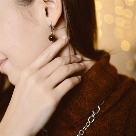 Серьги с тигровым глазом "Basic", Украшения в Тюмени, купить по цене ...