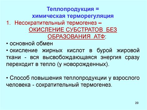 Физиология терморегуляции. Теплопродукция. Теплоотдача. (Лекция 10 ...
